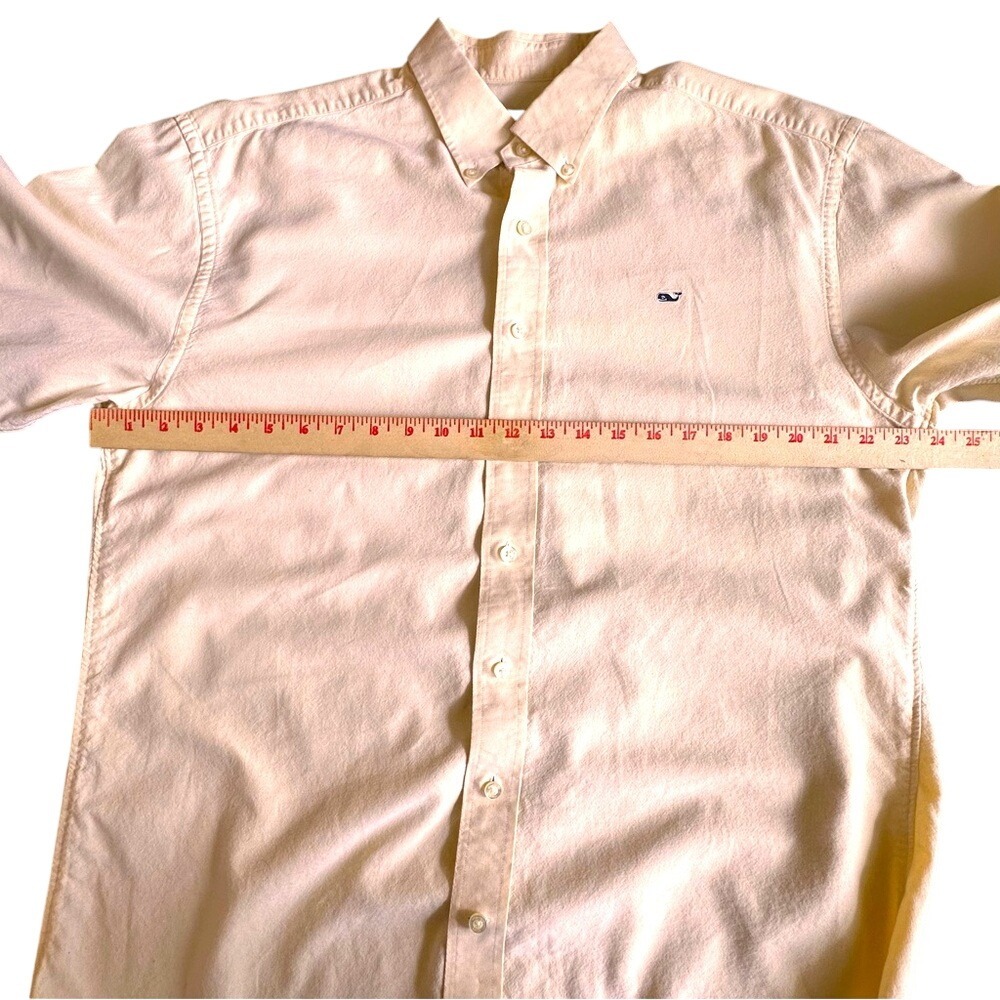 Vineyard‎ Vines Whale Shirt Mens Large Yellow Button Down Long Sleeve Cotton - Picture 6 of 9
